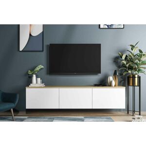 Sofahouse Dizajnový nástenný TV stolík Valeriy 160 cm dub biely