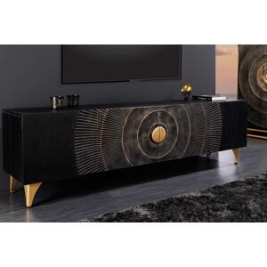LuxD Designový TV stolek Venetia 180 cm černo-zlatý