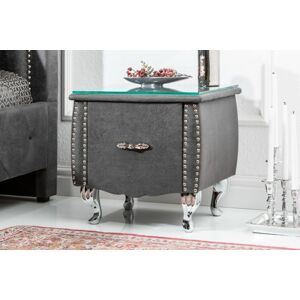 LuxD Noční stolek Spectacular, 45 cm, šedý