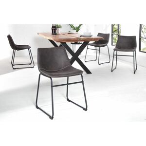 LuxD Dizajnová židle Alba / vintage šedá