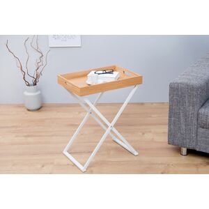 LuxD Odkládací stolek Veronica / přírodní - bílá