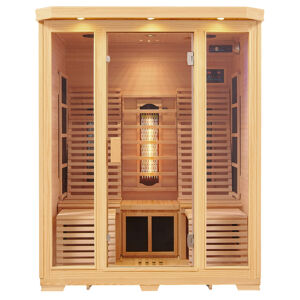 Juskys Infračervená sauna/ tepelná kabina Helsinky 150 s triplexním topným systémem a dřevem Hemlock