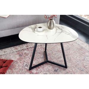 LuxD Keramický konferenční stolek Paquita 70 cm bílý mramor - II. třída