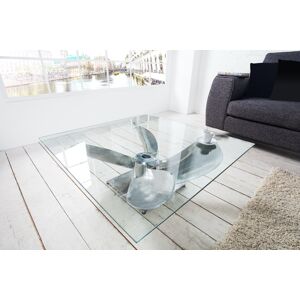 LuxD Designový konferenční stůl Propeller, 85 cm, stříbrný