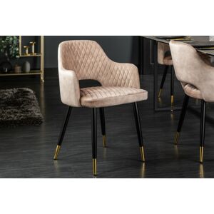 LuxD Designová židle Laney růžový samet