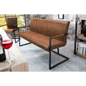 LuxD Dizajnová lavice Maximiliano vintage hnědá