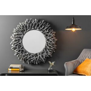 LuxD Designové nástěnné zrcadlo Kenley, 80 cm, šedé