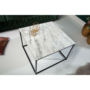 LuxD Designový konferenční stolek Factor 50 cm mramor bílý