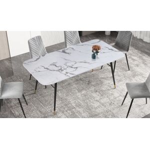 LuxD Jídelní stůl Laney 180 cm mramor bílý
