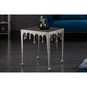 LuxD Designový odkládací stolek Gwendolyn L 50 cm stříbrný