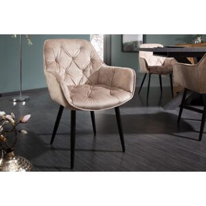 LuxD Designová židle Garold šampaňský samet