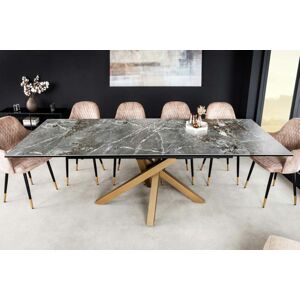 LuxD Roztahovací keramický stůl Paquita 180-220-260 cm šedý mramor
